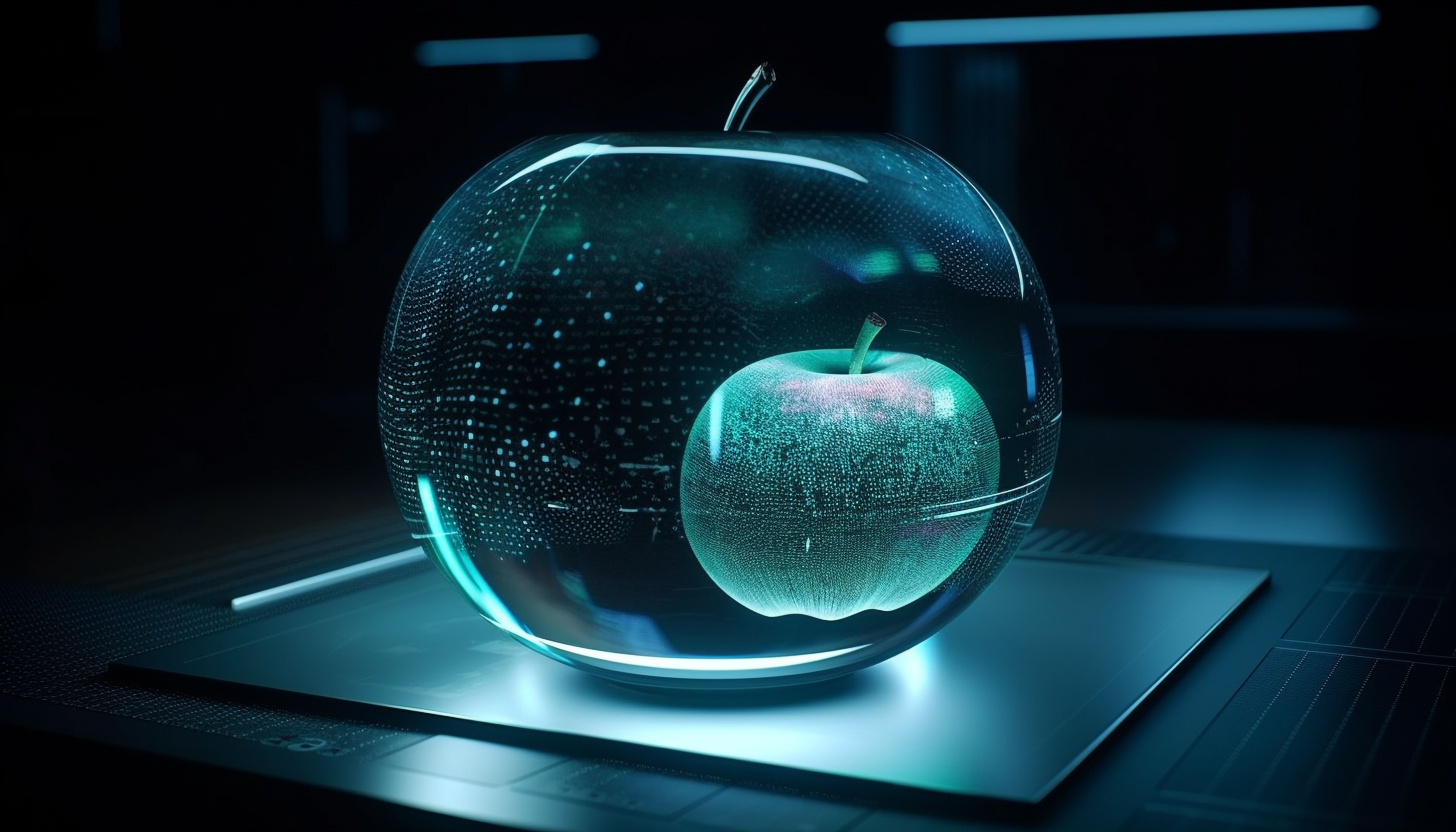 fresh-organic-apple-glows-with-healthy-ideas-generated-by-ai